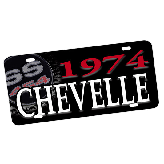 LP-004-1974 License Plate - Classic 1974 Chevelle SS454 Muscle Car