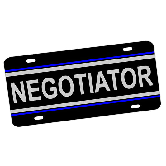 LP-017 License Plate - Law Enforcement Thin Blue Line Negotiator
