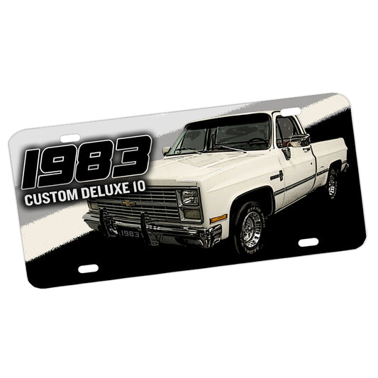 LP-023 License Plate - Classic 1983 Chevrolet Custom Deluxe 10 Series Truck