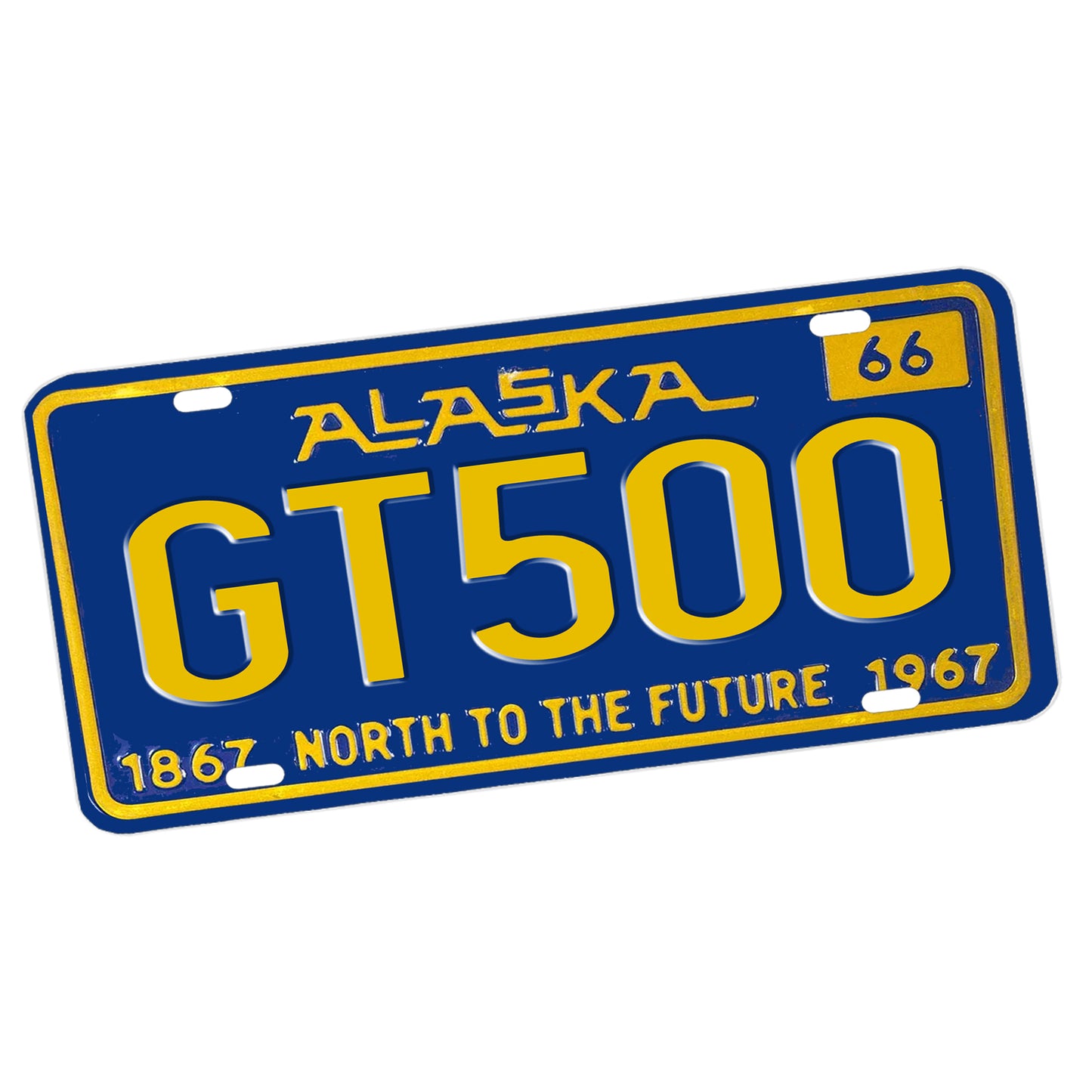 LP-031-2 License Plate - Vintage Design Alaska GT500 Mustang