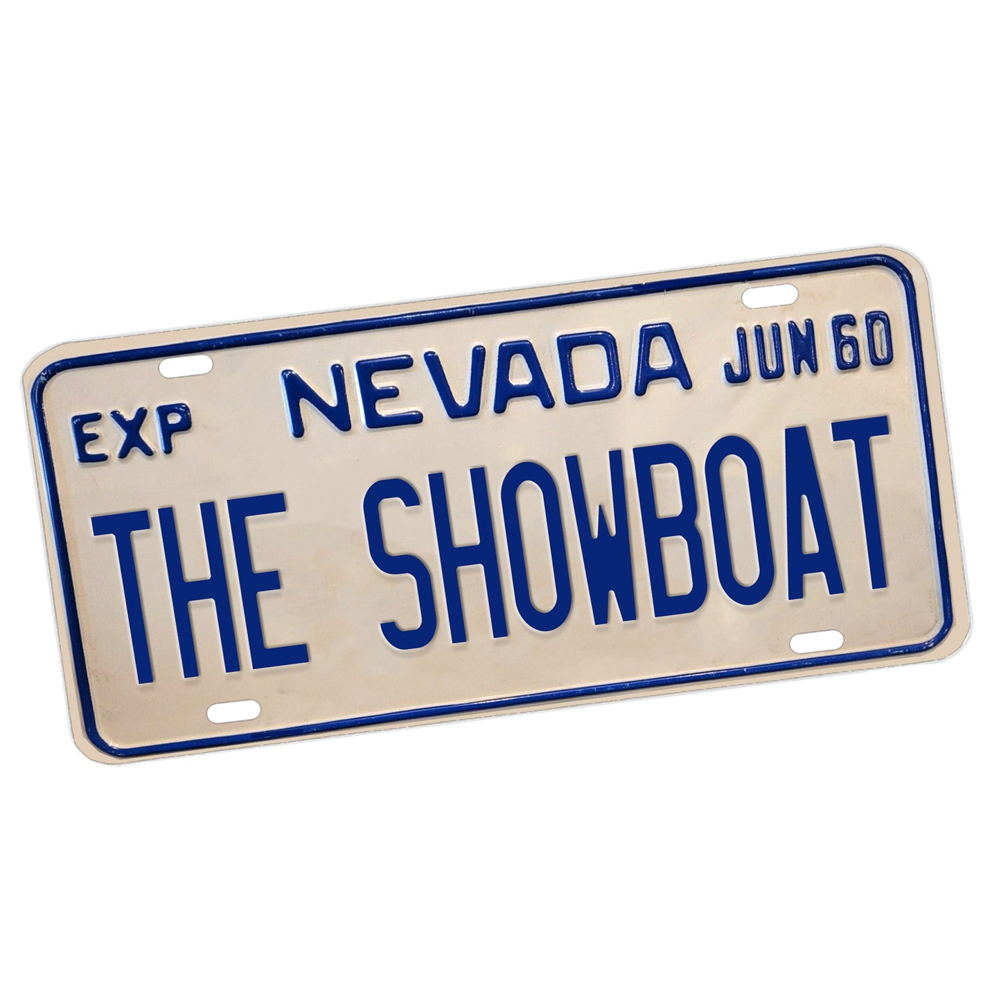 LP-042-4 License Plate - Las Vega Hotel The Showboat Nevada