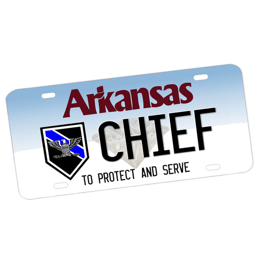 LP-063 License Plate - Arkansas Law Enforcement Police Sheriff Ranks