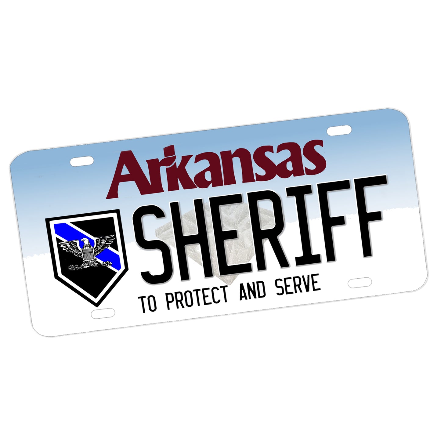 LP-063 License Plate - Arkansas Law Enforcement Police Sheriff Ranks