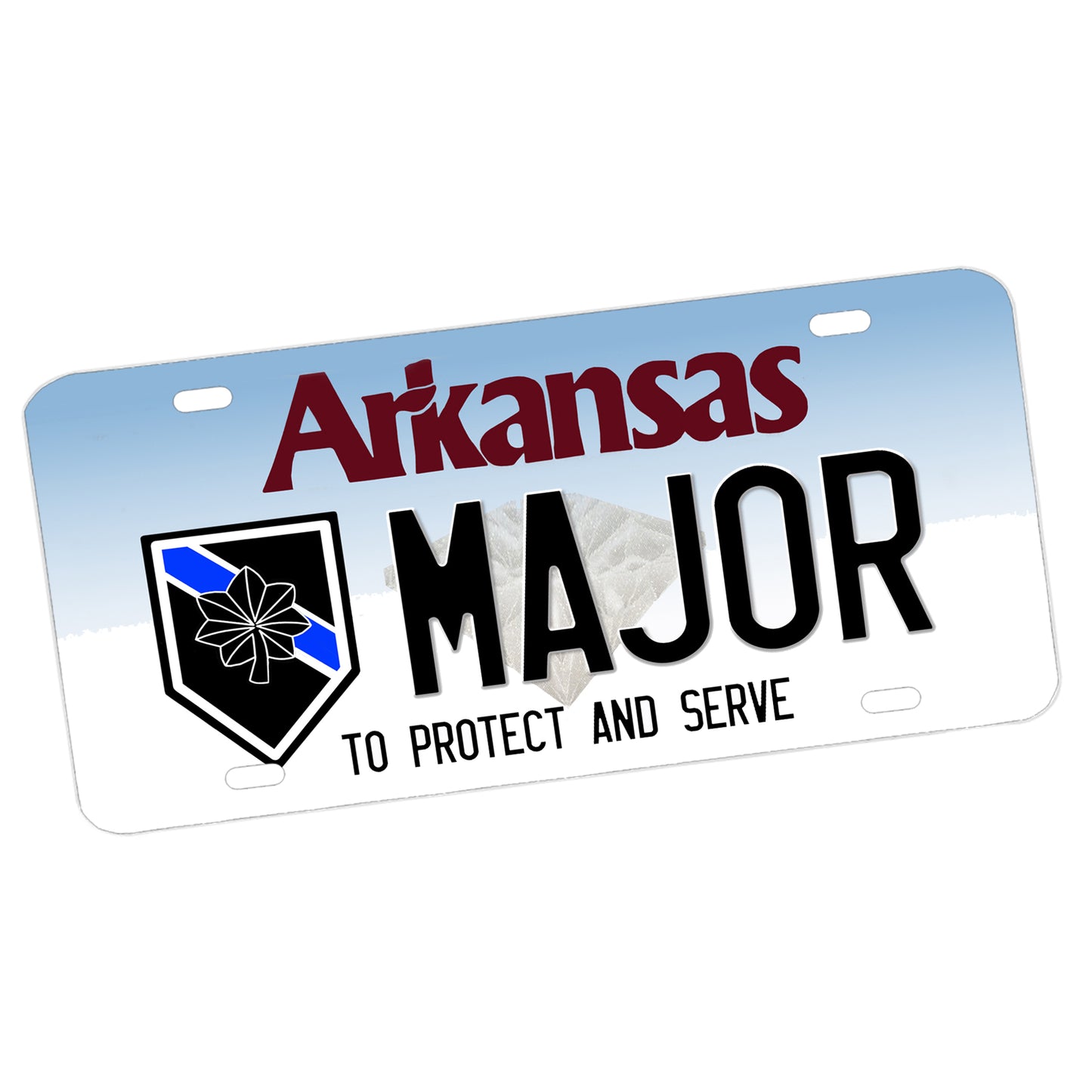 LP-063 License Plate - Arkansas Law Enforcement Police Sheriff Ranks