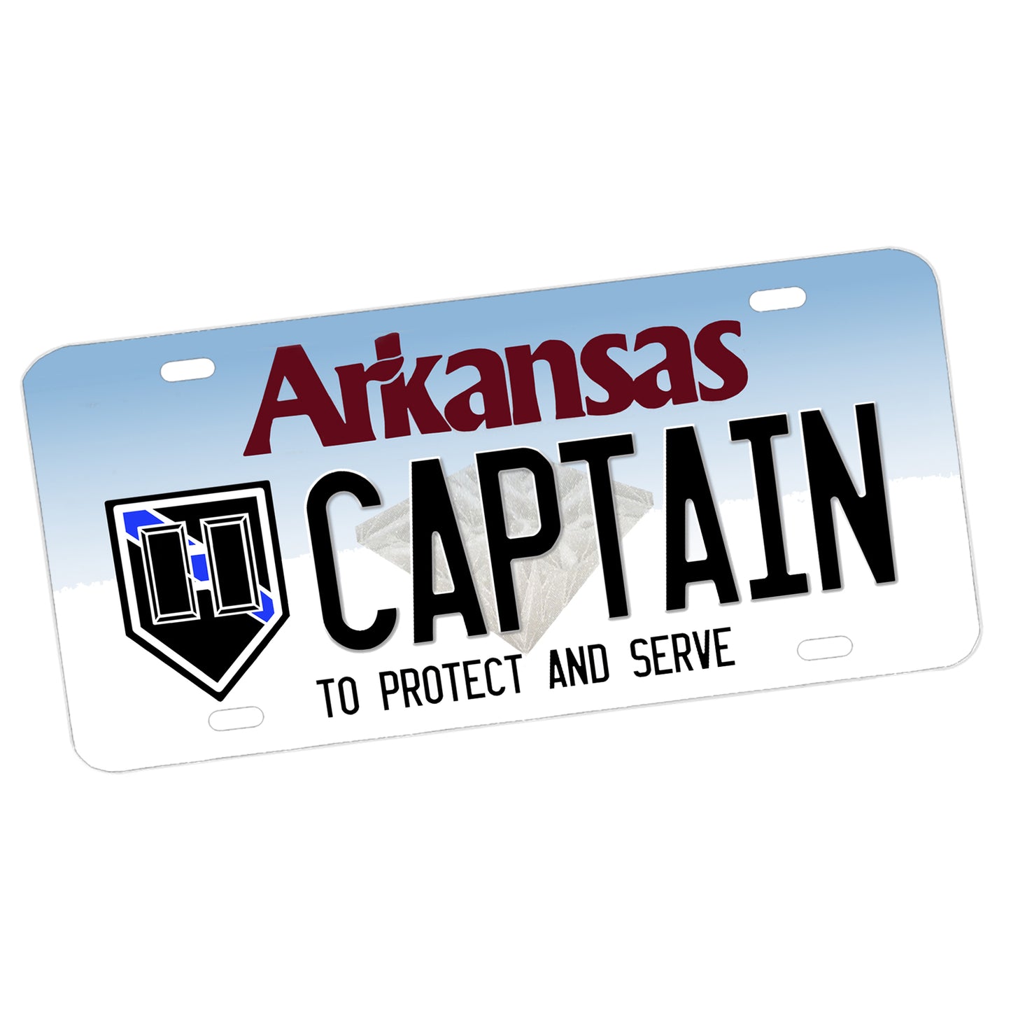 LP-063 License Plate - Arkansas Law Enforcement Police Sheriff Ranks