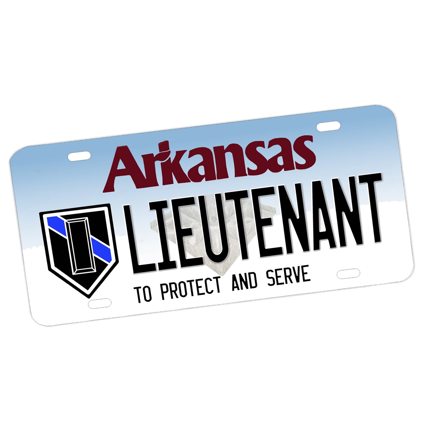 LP-063 License Plate - Arkansas Law Enforcement Police Sheriff Ranks