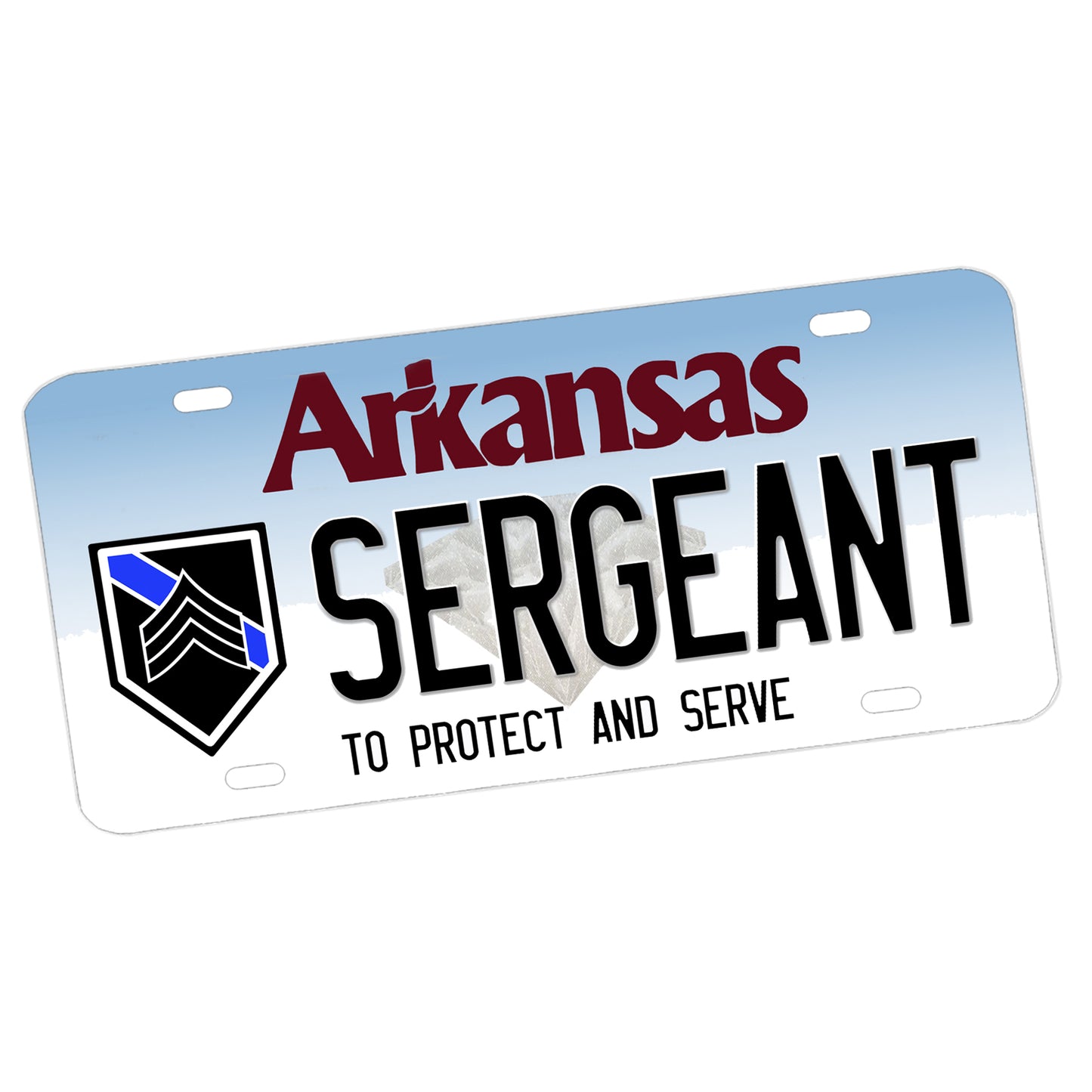 LP-063 License Plate - Arkansas Law Enforcement Police Sheriff Ranks