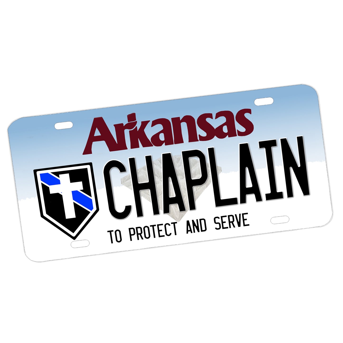LP-063 License Plate - Arkansas Law Enforcement Police Sheriff Ranks