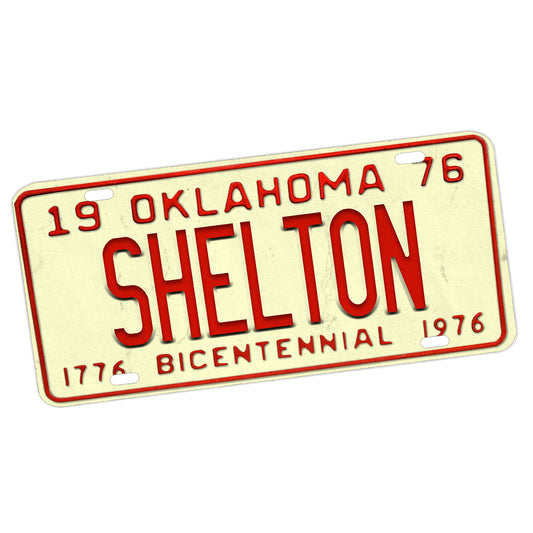 LP-064-1 License Plate - 1976 Oklahoma Blake Shelton License Plate Design