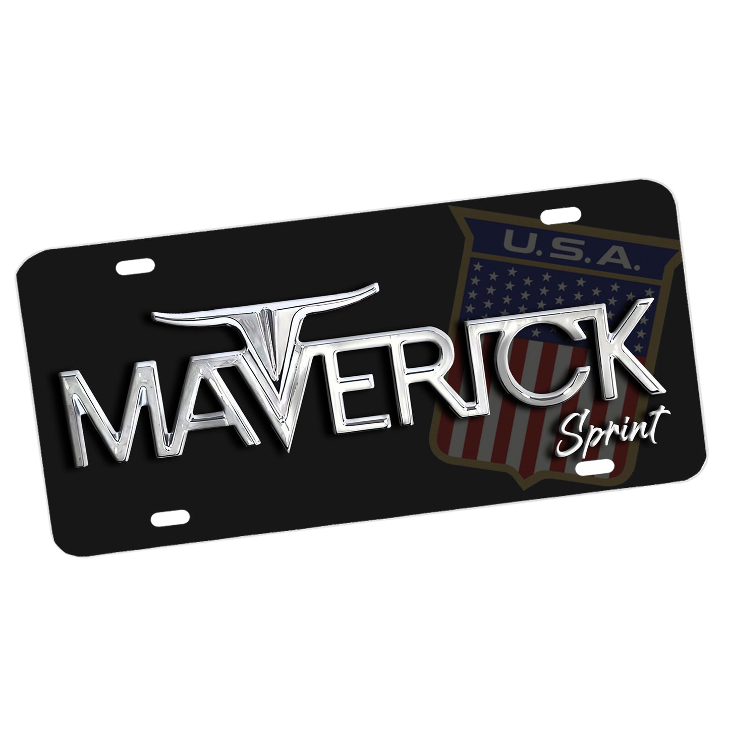 LP-077 License Plate - Classic 1977 Ford Maverick Muscle Car Design