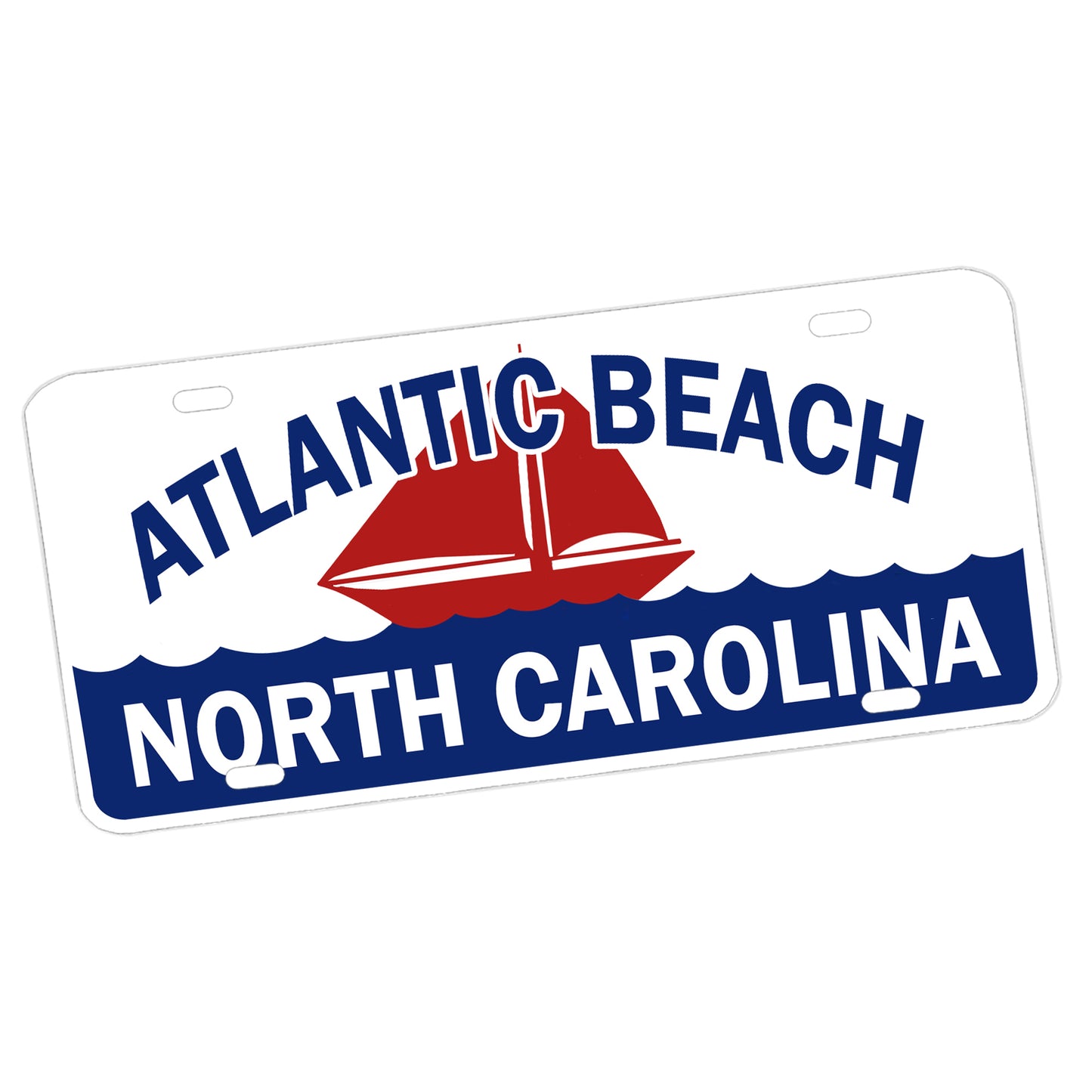 LP-080 License Plate - North Carolina Coastal Towns and Beaches