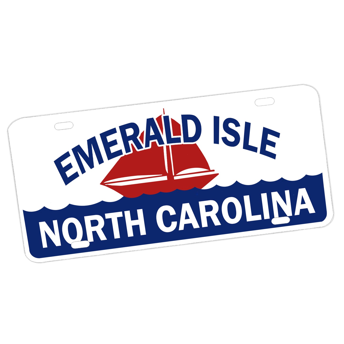 LP-080 License Plate - North Carolina Coastal Towns and Beaches