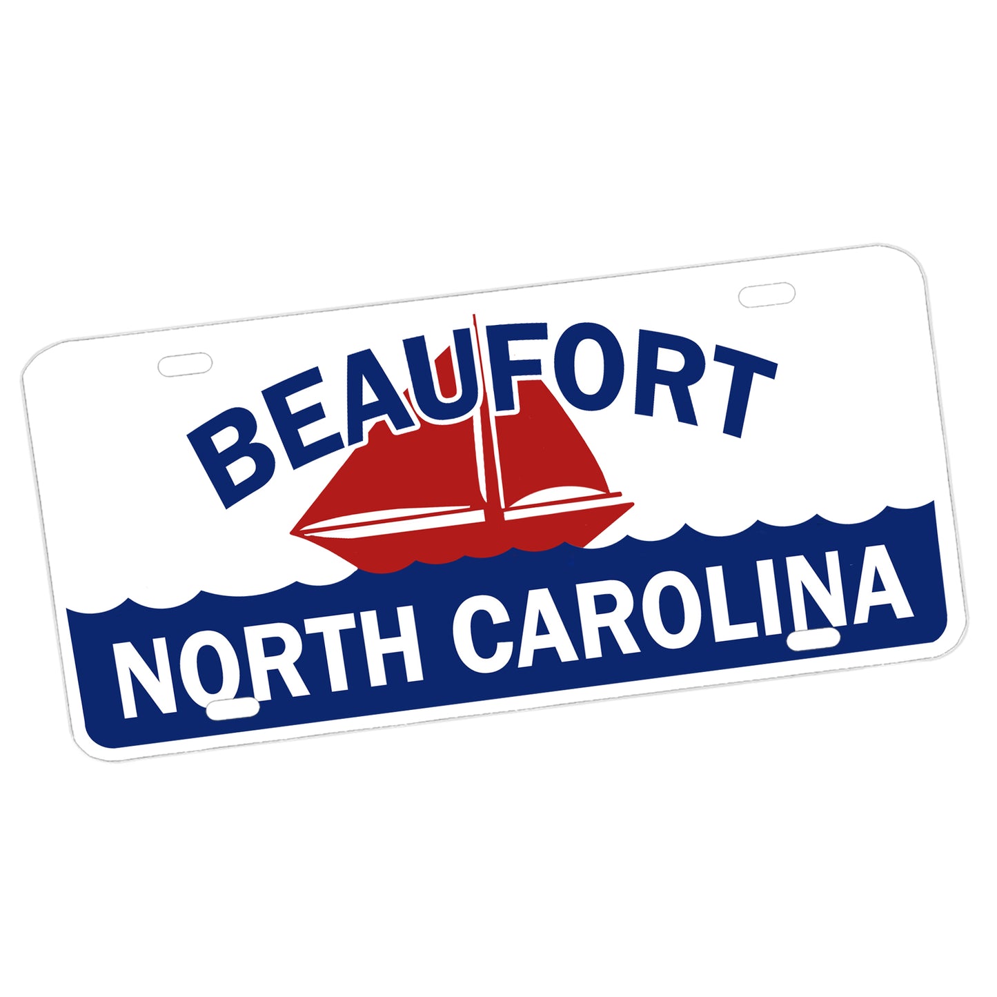 LP-080 License Plate - North Carolina Coastal Towns and Beaches