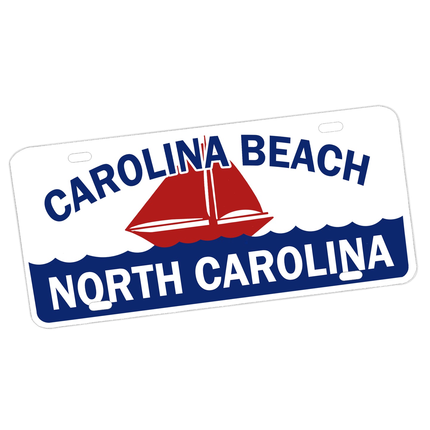 LP-080 License Plate - North Carolina Coastal Towns and Beaches
