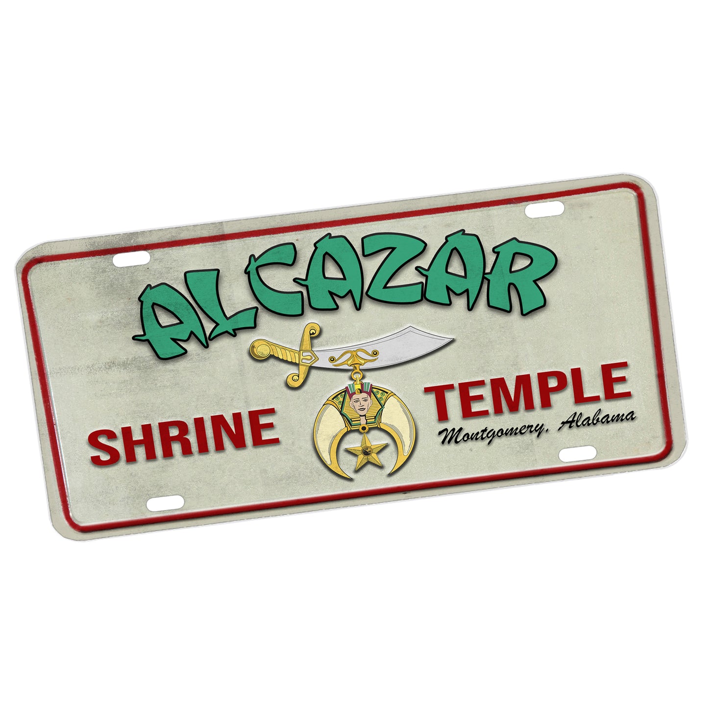 LP-082-002 License Plate - Al Cazar Shrine Temple Montgomery Alabama