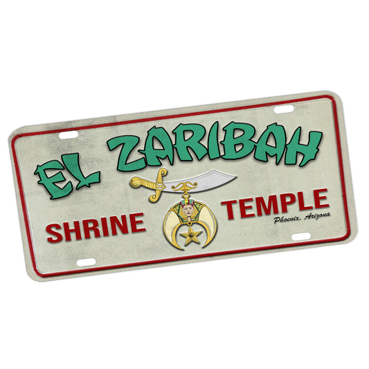 LP-085-001 License Plate - El Zaribah Shrine Temple Phoenix Arizona