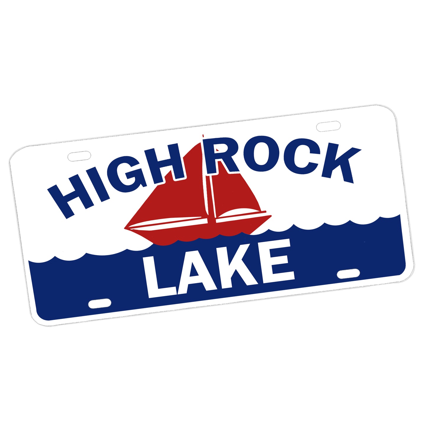 LP-098 License Plate - North Carolina Lake Names Sailboat Design