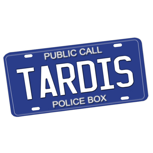 LP-1301 License Plate - TV Tardis Police Box Public Car