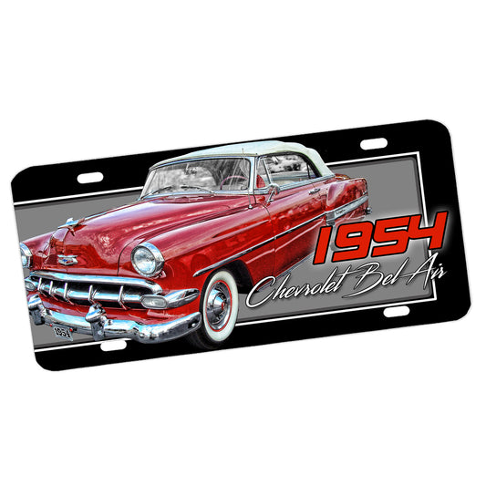 LP-1318 License Plate - Bel Air 1954 Bel Air Convertible Red
