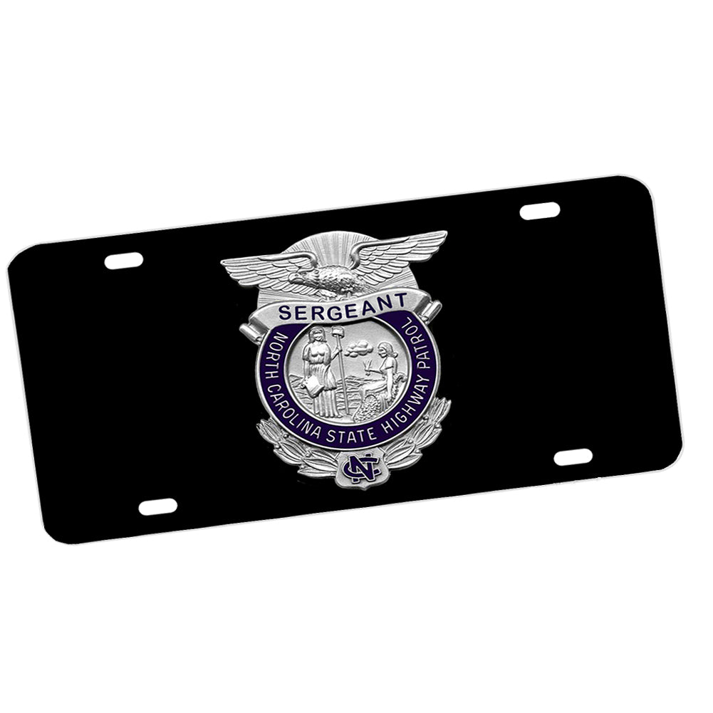 LP-257 North Carolina - License Plate NCSHP State Trooper First Sergeant Badge