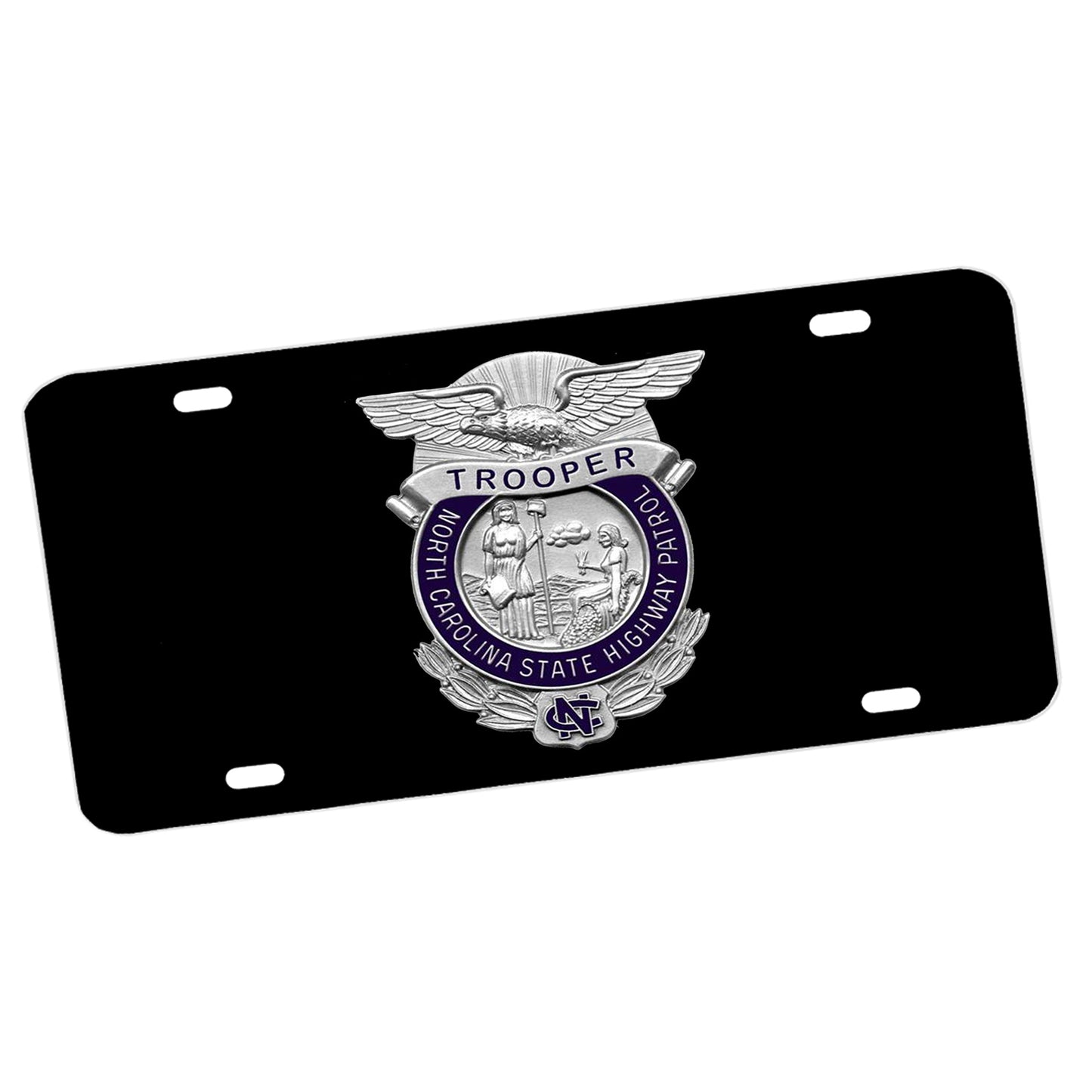 LP-257 North Carolina - License Plate NCSHP State Trooper First Sergeant Badge