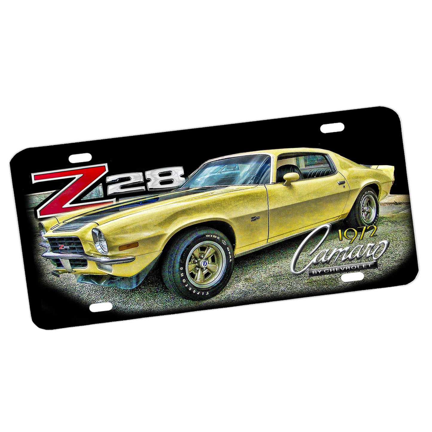 LP-299-1 Yellow 1972 z/28 Camaro Muscle Car License Plate