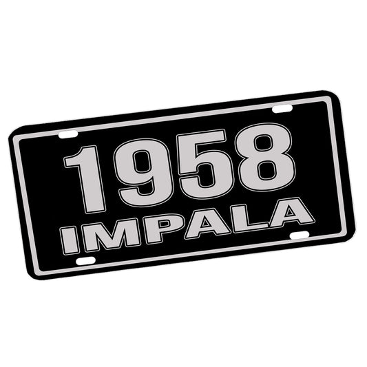 LP-303-1958 First Generation Chevrolet Impala License Plate