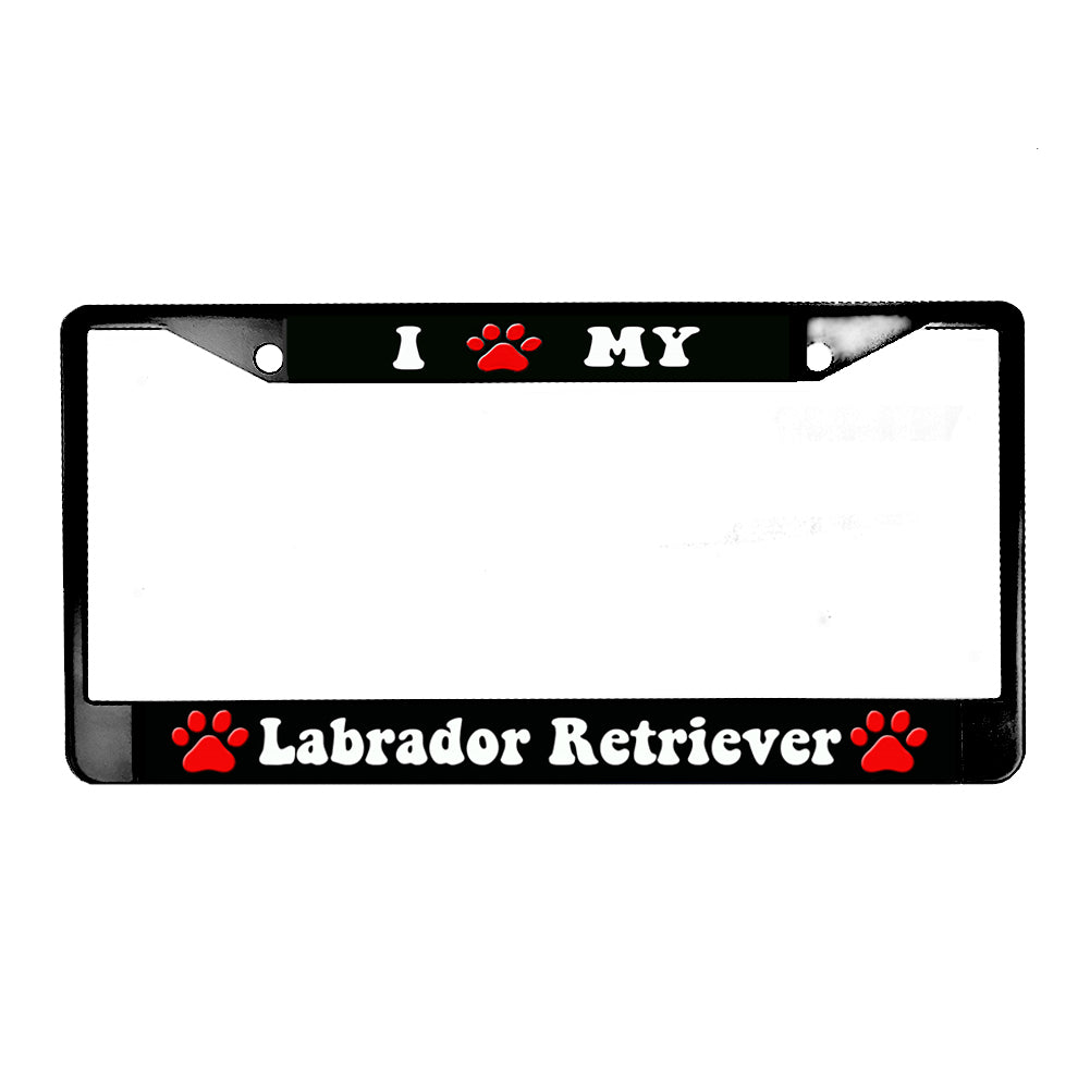 LPF-012 License Plate Frame - Dog I Love My Labrador Retriever