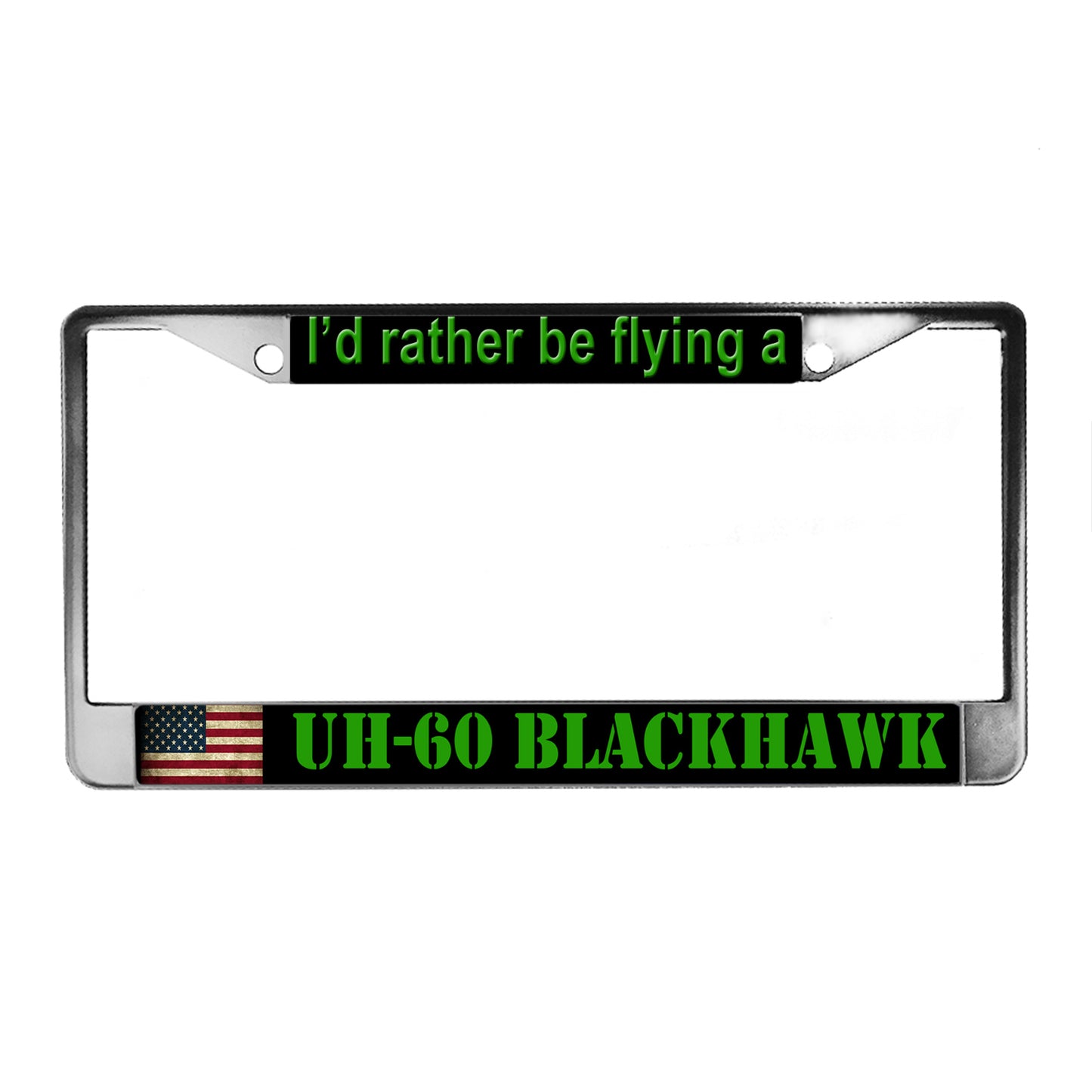 LPF-021-6 License Plate Frame - Army UH-60 Blackhawk Helicopter