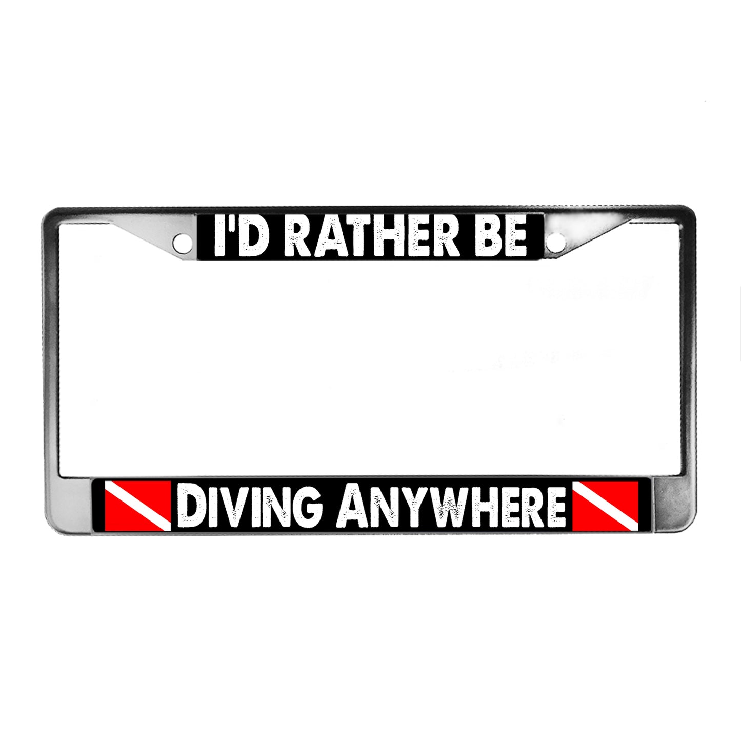 LPF-035 License Plate Frame - The Keys I'd Rather Be Diving Key Largo