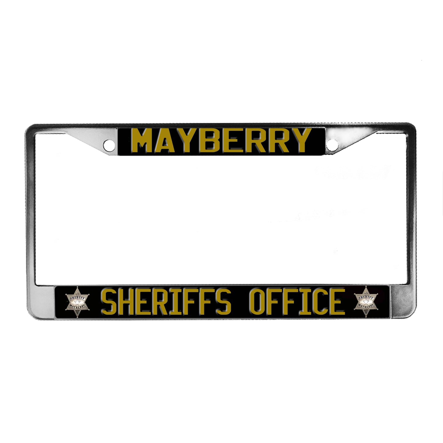 LPF-110 License Plate Frame - Mayberry Sheriff's Office Badge
