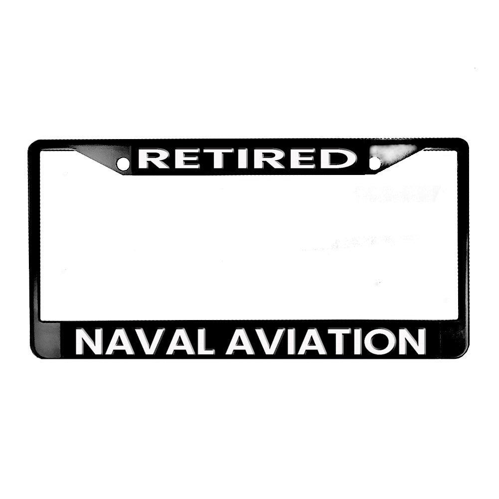 LPF-203 License Plate Frame - Navy Retired Naval Aviation
