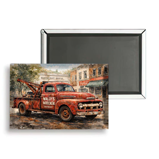 MG-006 - Mayberry Artist Drawing Wally's Wrecker Metal Magnet