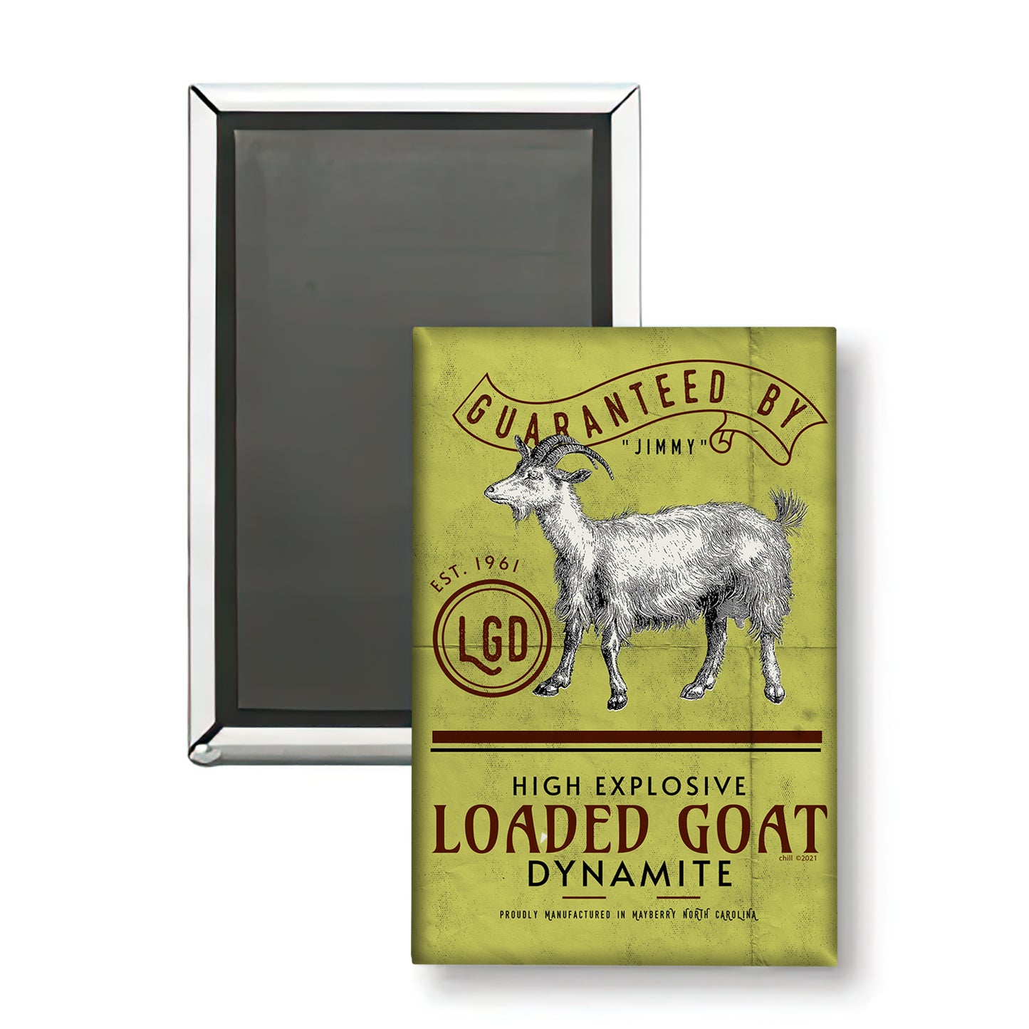 MG-020 - Mayberry Loaded Goat Explosive Dynamite Metal Magnet