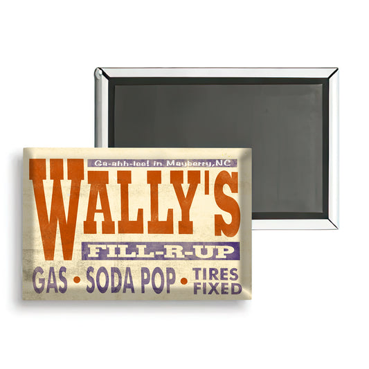 MG-022 - Mayberry Old Wally's Fil-Er-Up Sign Metal Magnet