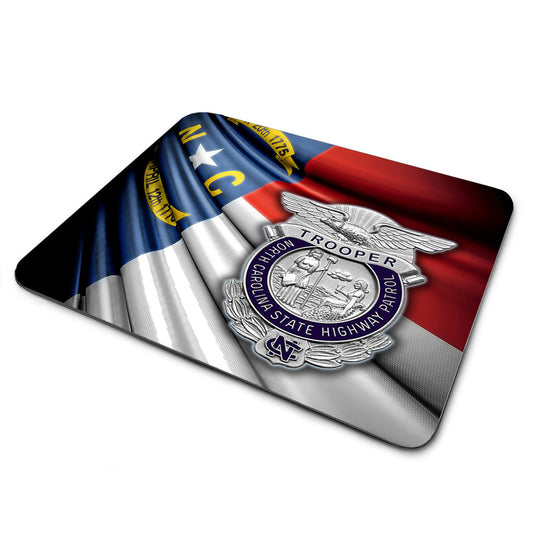 MP-107 Mouse Pad North Carolina State Highway Patrol Flag & Badge