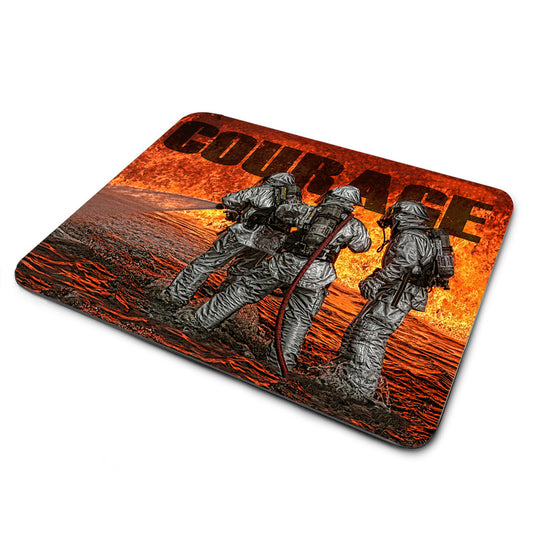 MP-110 Mouse Pad Fire Firefighters Courage Fighting Fire