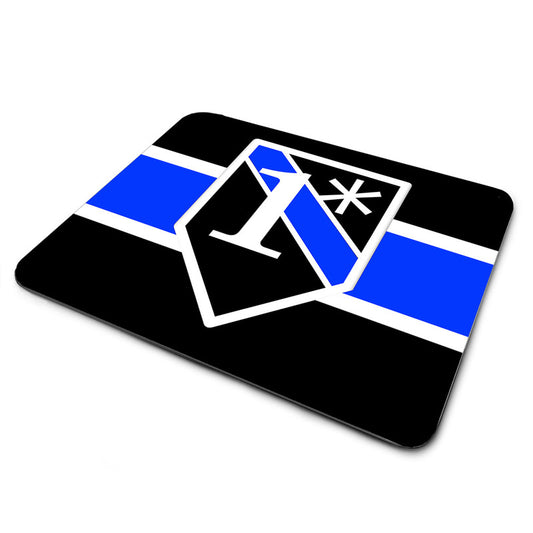 MP-133 Mouse Pad Thin Blue Line Law Enforcement One Ass To Risk