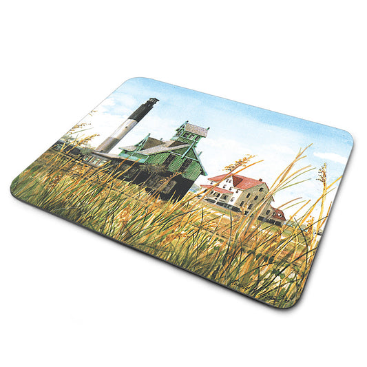 MP-206 Mouse Pad By Ron Williams Oak Island Life Saving Station NC