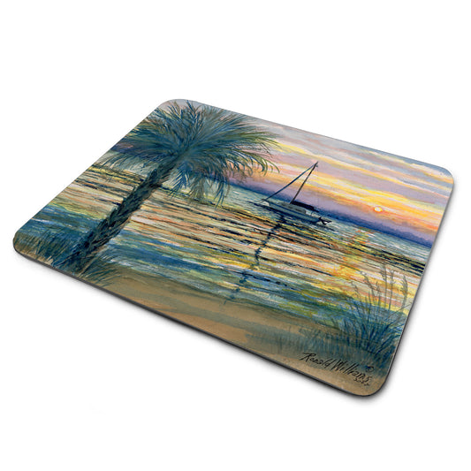 MP-307 Mouse Pad By Ron William Palm Tree Sunset