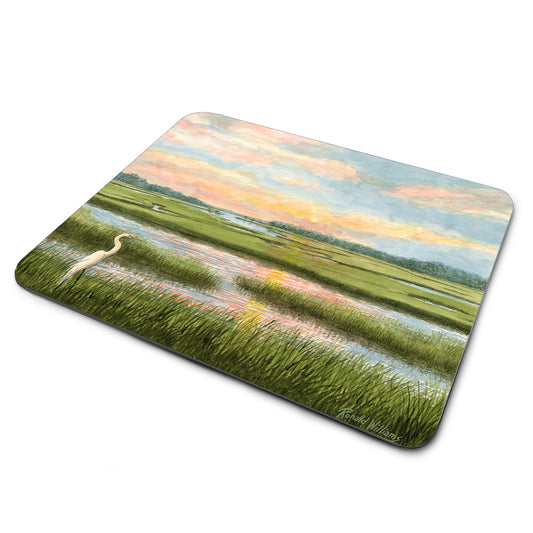 MP-308 Mouse Pad By Ron William Sun Up In The Marsh