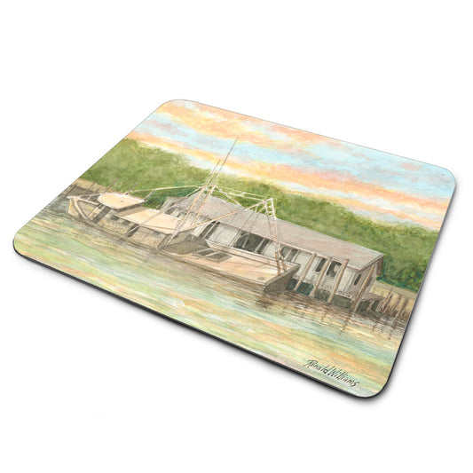 MP-311 Mouse Pad By Ron William Sunken Fishing Boat on the Waterway