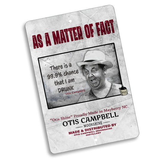 SI-128-866 8x12 Aluminum Sign - Mayberry Otis As A Matter Of Fact