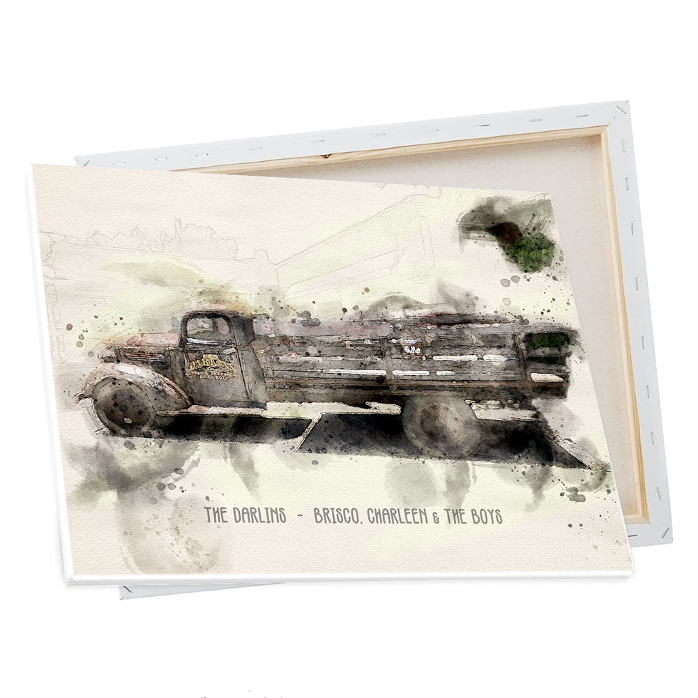 CV-252 Canvas Prints - Mayberry The Darlin's Truck
