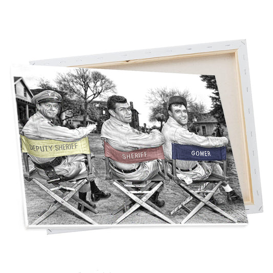 CV-658 Canvas Prints - Mayberry Sheriff Andy Taylor w Flag