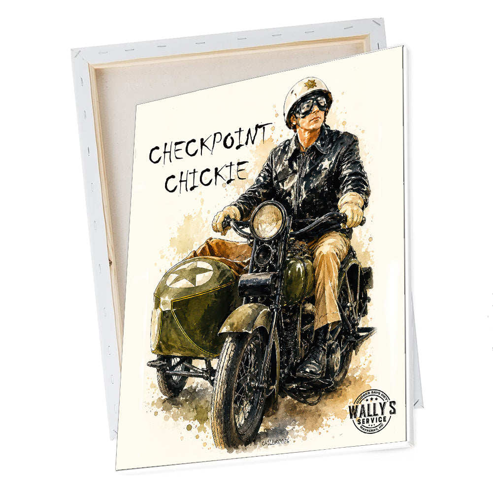CV-671 Canvas Prints - Mayberry CHeckpoint Chickie
