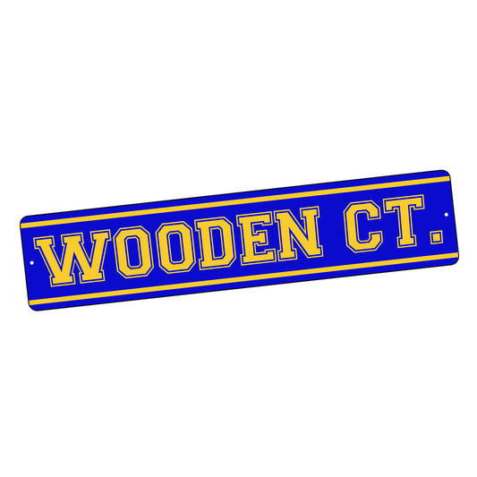 SI-STR-119 Street Sign - Sports UCLA Wooden Court Basketball