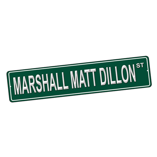 SI-STR-210 Street Sign - 1960's Western Gunsmoke TV Show Character Names