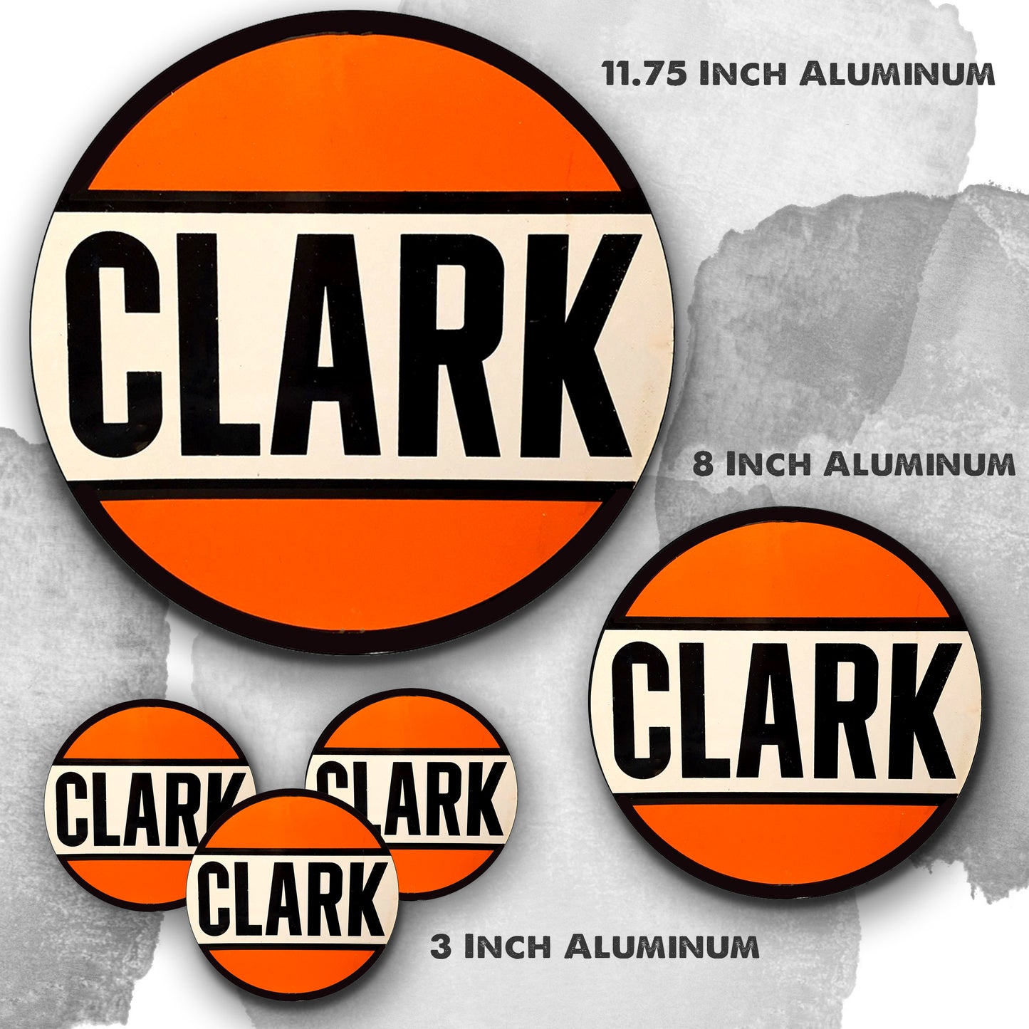 Round Signs - Clark Gasoline and Oil