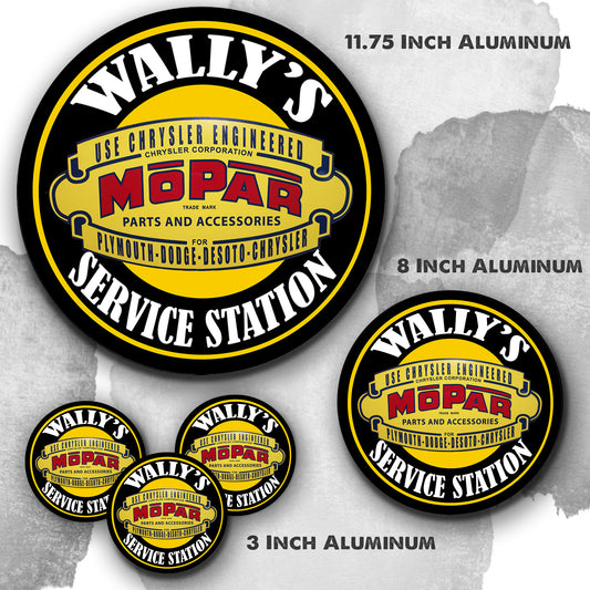 Round Signs - Mayberry Wally's Mopar Service Station